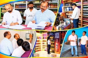 स्टॉक में खेल या बिक्री में गड़बड़ी, शराब की दुकानों पर अचानक पहुंचे जिला आबकारी अधिकारी